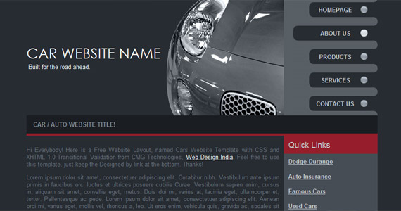 car-website-xhtml-css-template