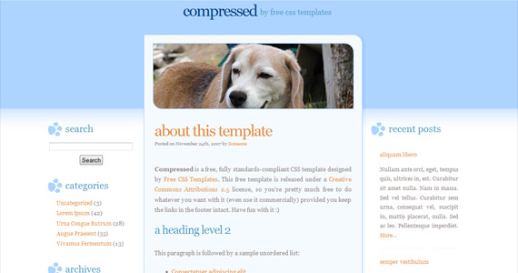 compressed-css-xhtml-template