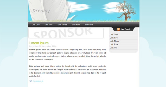 dreamy-xhtml-css-template
