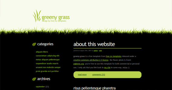 greeny-grass-css-xhtml-template