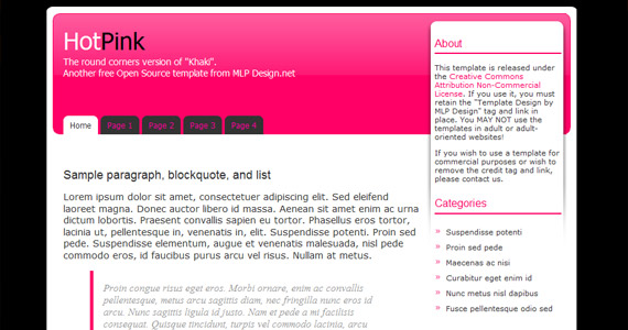 hot-pink-xhtml-css-template