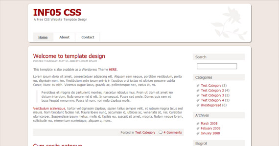 inf05-xhtml-css-template