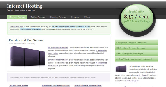 internet-hosting-xhtml-css-template