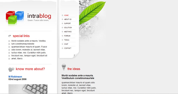 intrablog-xhtml-css-template