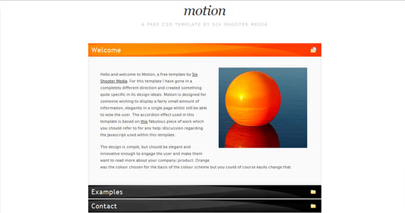 motion-xhtml-css-template