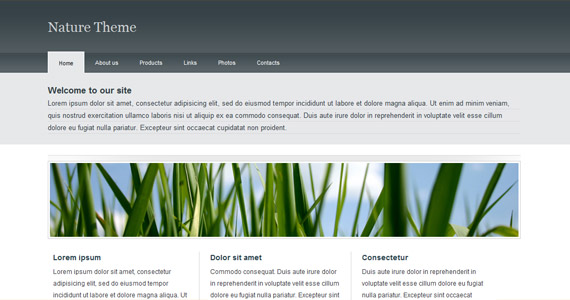 nature-theme-xhtml-css-template