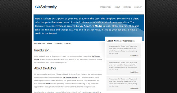 solemnity-xhtml-css-template