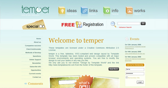 temper-xhtml-css-template