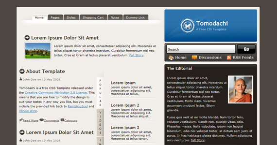 tomodachi-xhtml-css-template