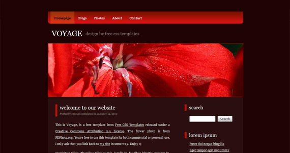 voyage-css-xhtml-template
