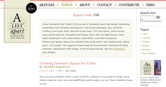 a-list-apart-css-tutorial-web-site-learning