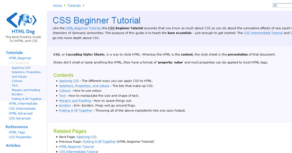 html-dog-css-tutorial-web-site-learning