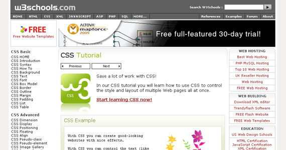 w3schools-css-tutorial-web-site-learning
