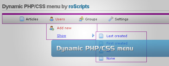 php-css-drop-down-multi-level-menu-navigation