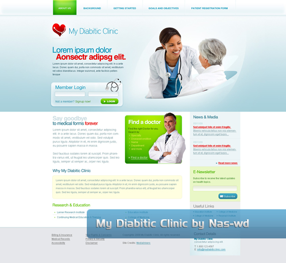 diabitic-clinic-web-design-interface-inspiration