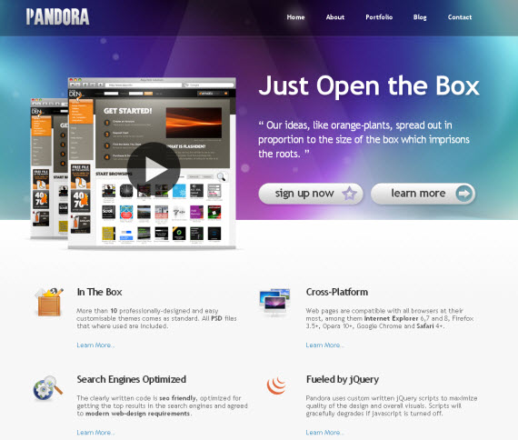 Pandora-commercial-wordpress-portfolio-showcase-theme