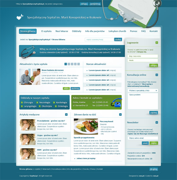 Szpital-web-design-interface-inspiration-deviantart