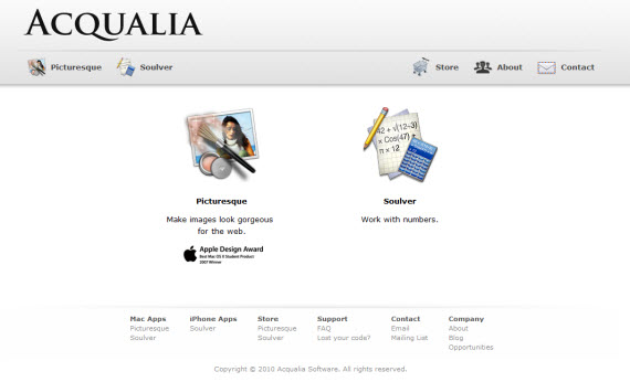 Acqualia-apple-inspired-website-designs