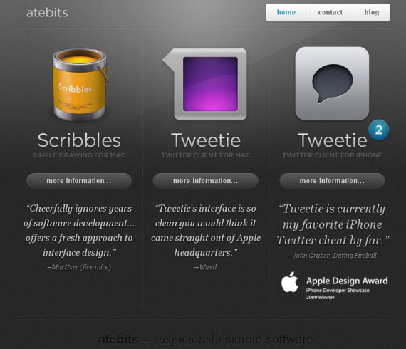 Atebits-apple-inspired-website-designs
