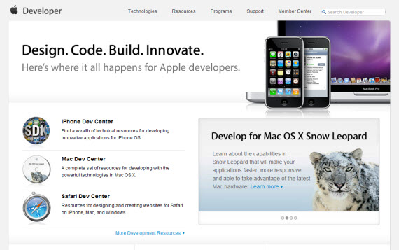 Developer-apple-inspired-website-designs
