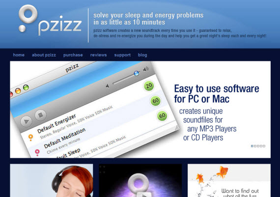 Pzizz-apple-inspired-website-designs