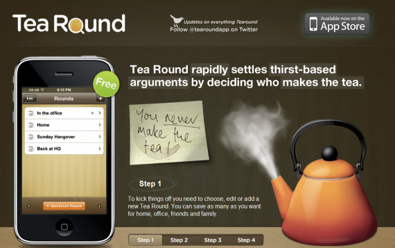 Tea-round-apple-inspired-website-designs