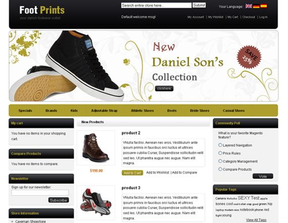 Free Beautiful Magento Themes 2011 For Your Online Store