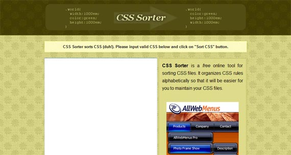 Sorter-useful-css-tools-generators