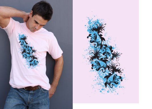 Floral-explosion-cool-creative-tshirt-designs