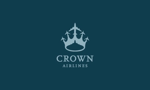Логотип с короной из самолетов