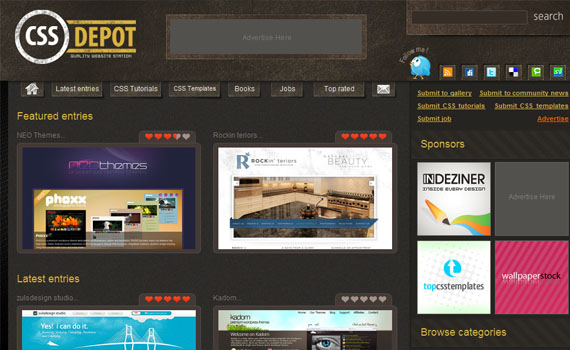Css-depot-looking-textured-websites