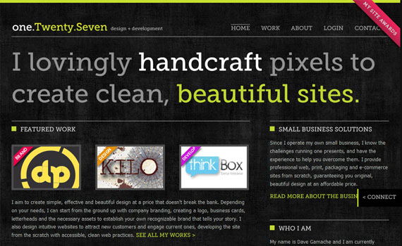 One-twenty-seven-looking-textured-websites