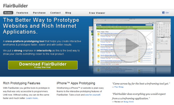 Flairbuilder-free-premium-wireframing-webdesign-tools