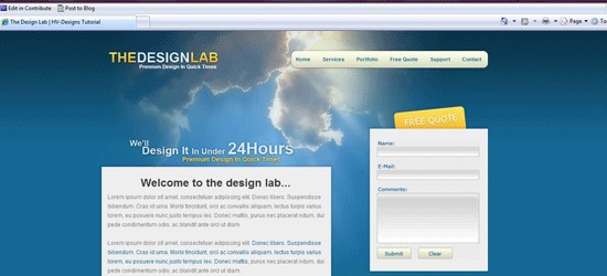 The Design Lab: PSD Conversion
