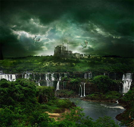 Waterfall-city-creatively-thrilling-photo-manipulations
