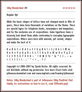 silky-wonderland-free-pixel-fonts