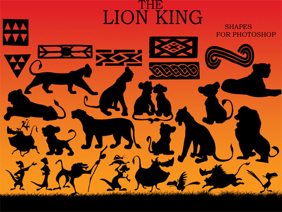 Lion-king-free-photoshop-custom-shapes