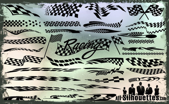 Vector-racing-flags-free-photoshop-custom-shapes