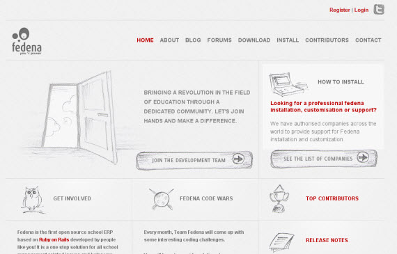 Fedena-minimal-trendy-webdesign-inspiration