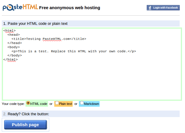 Paste HTML