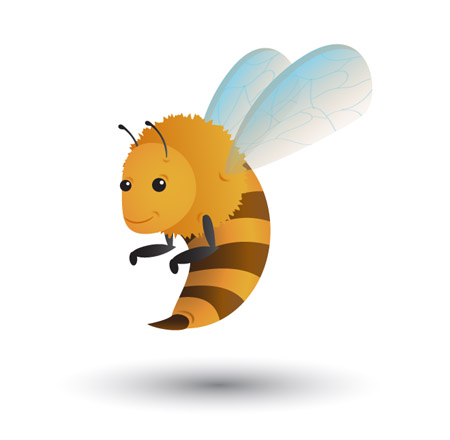 Draw-funny-bee-character-illustration-tutorials