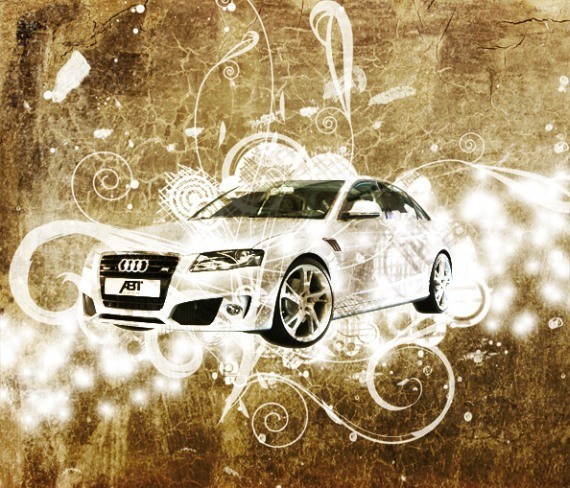 wallpaper photoshop. Design a grunge car wallpaper