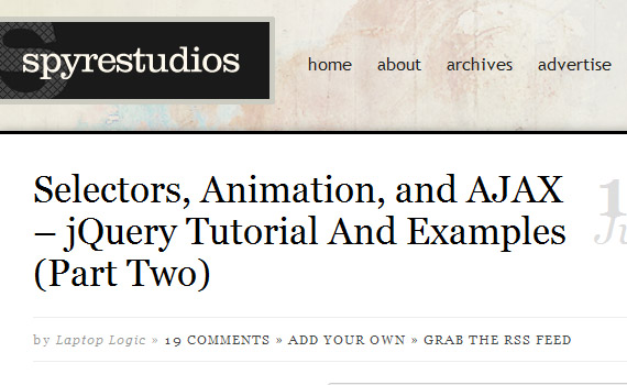 Selectors-animation-ajax-examples-jquery-tutorials-for-beginners