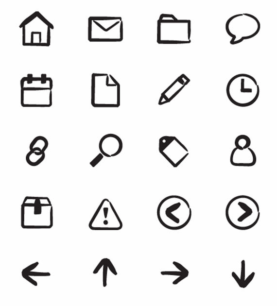 20 Free Marker-Style Icons