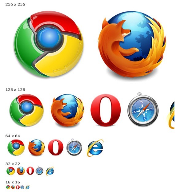 High-res browser logos`