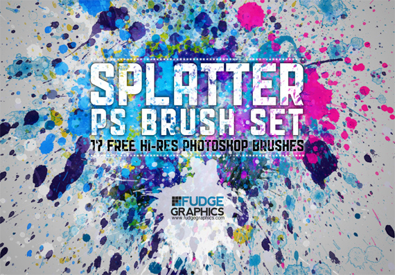 Hi-Res Splatter Brush Set by