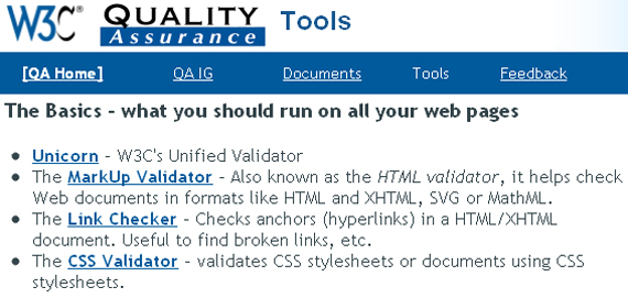 W3c_validator_tools_QA