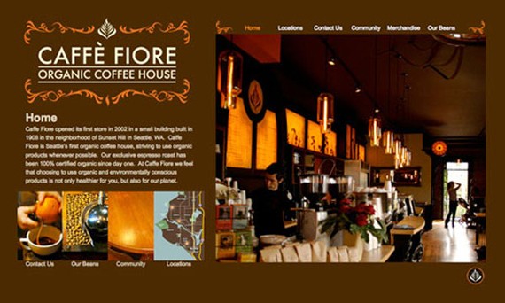 cafe fiore coffee website 30 Sitios web sobre café para inspirarte