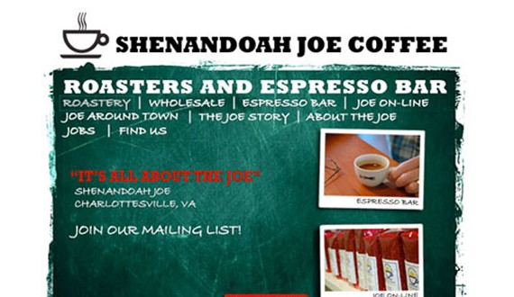 shenandoah joe coffee website 30 Sitios web sobre café para inspirarte