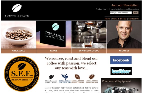 tobys estate coffee website 30 Sitios web sobre café para inspirarte